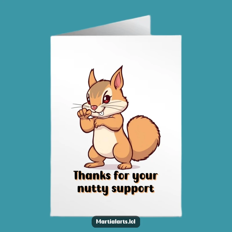 Free Printable Squirrel Punch Thank You Card - Kickbutt Downloadable Gratitude
