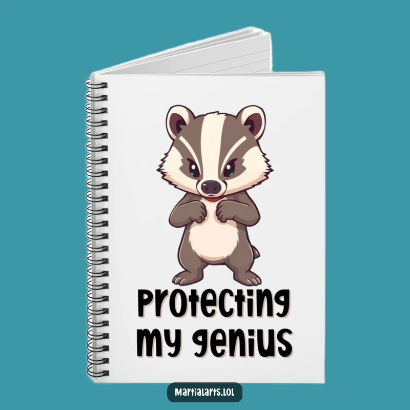 Funny Brave Badger Notebook: Jot Down Your Defenses, Hilarious Gift