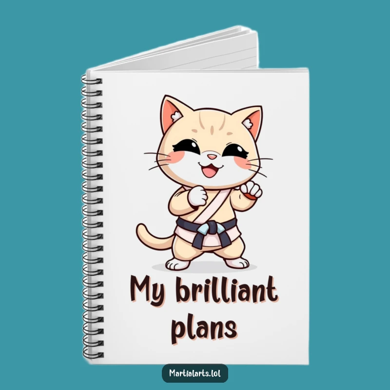 Funny Cat Karate Chop Notebook: Martial Arts Journal for Cat Lovers