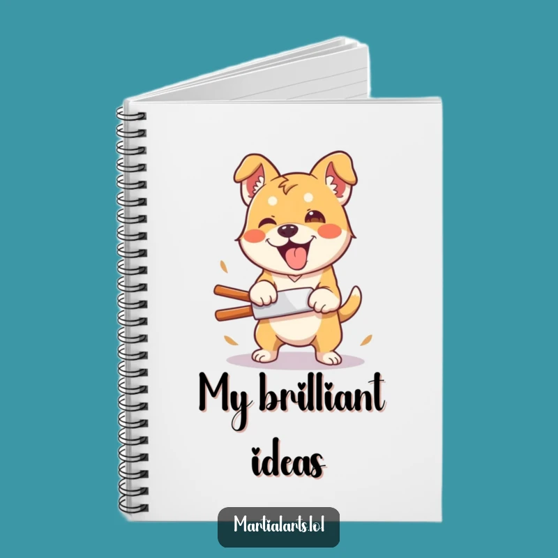 Funny Dog Karate Notebook: Silly Chop Ideas Journal