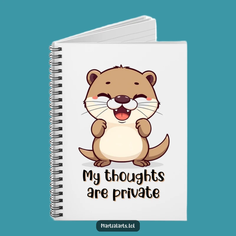 Funny Notebook: Delighted Otter's Defense - Jot Down Funny Thoughts In Style