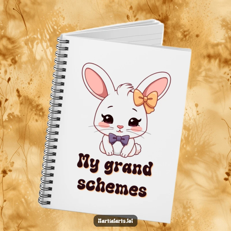 Funny Rabbit Bow Notebook: A cheerful rabbit performing a deep bow, ideal for jotting down notes and ideas.