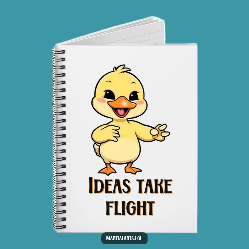 Funny Duck Martial Arts Notebook - Giggling Fighter Journal Gift