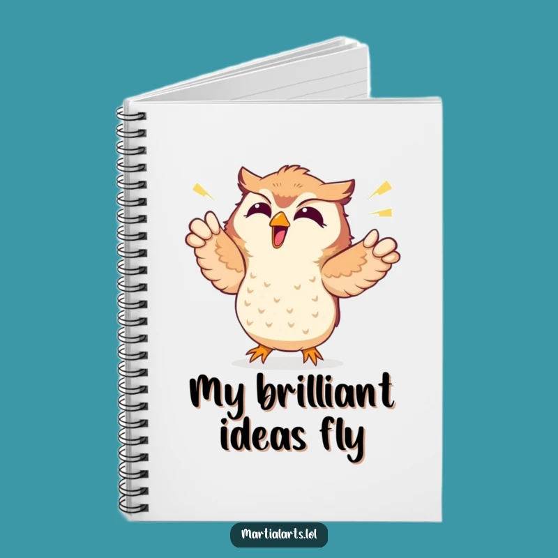 Funny Giggling Owl Notebook - Jot Down Laughs with Joyful Art