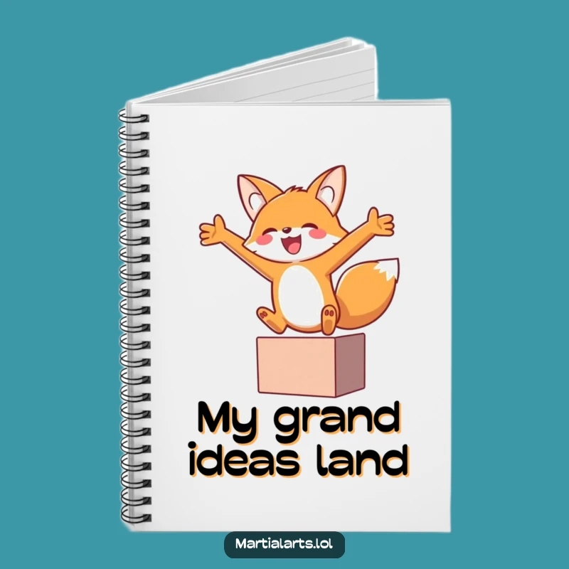 Funny Fox Block Notebook - Joyful Leap Journal for Ideas Gift