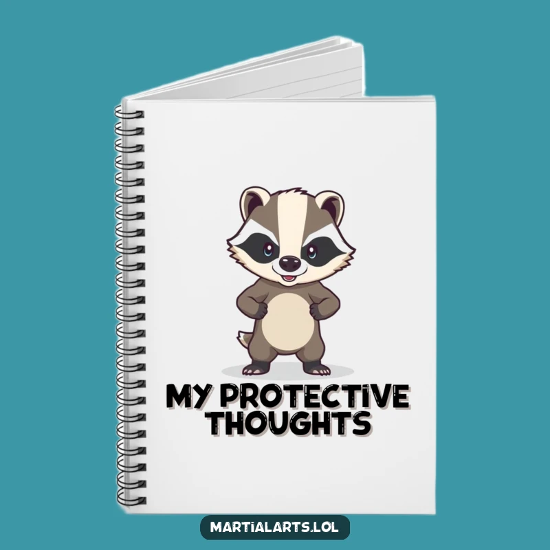 Funny Brave Badger Notebook - Defend Your Ideas, Gift for Thinkers