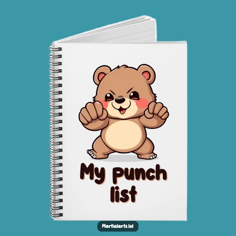 Funny Bear Punch Notebook: Jot Down Power, Hilarious Gift for Go-Getters
