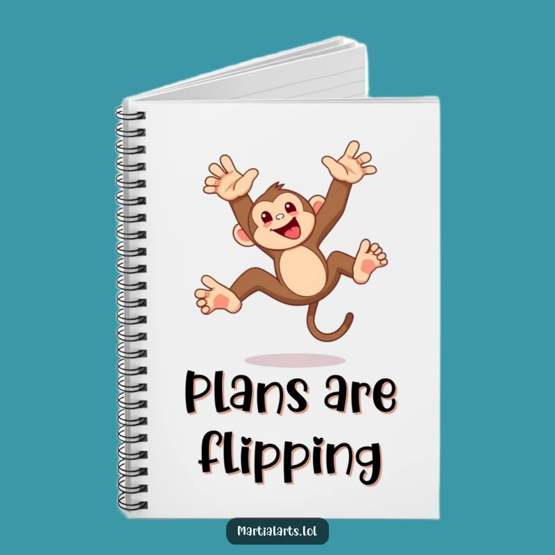Funny Monkey Flip Notebook: Jot Down Ideas with a Playful Primate, Creative Funny Gift