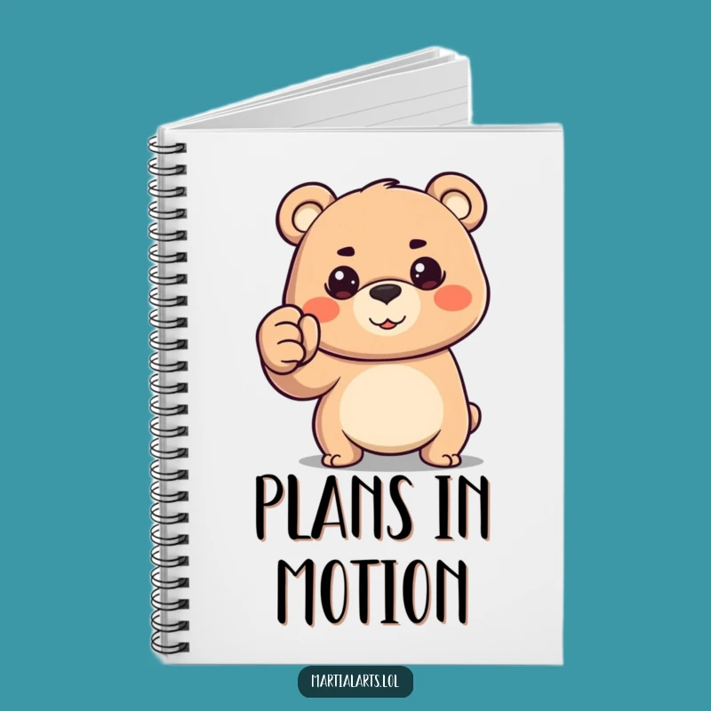 Funny Bear Fist Notebook - Happy Determined Journal Gift