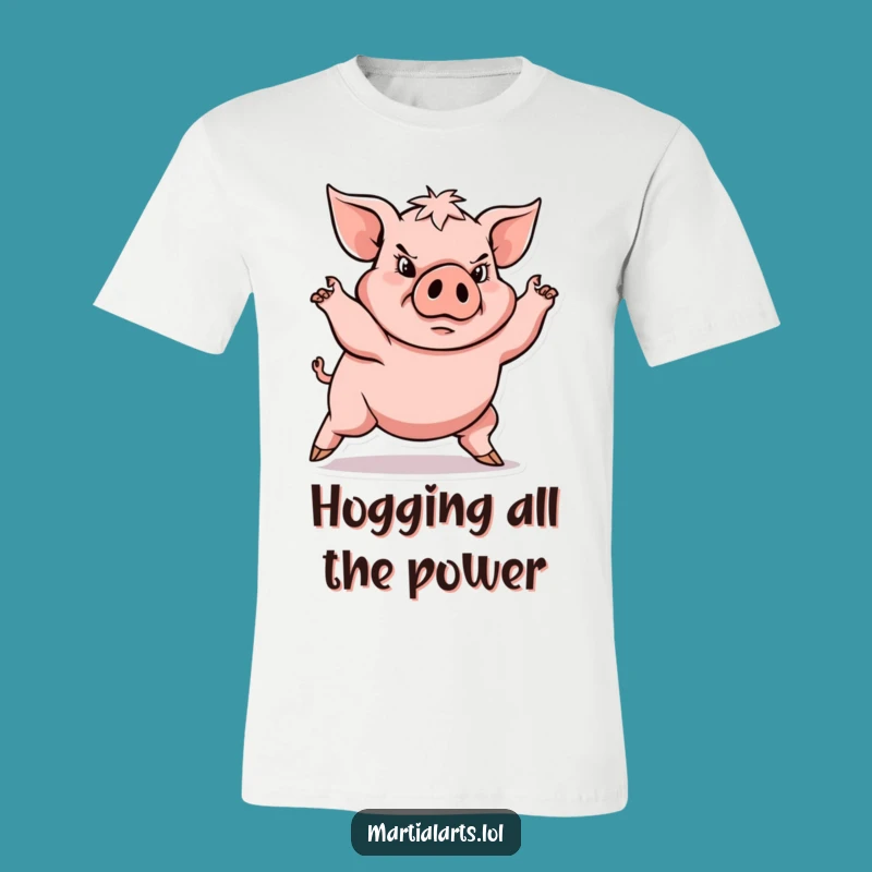 Funny Determined Pig Martial Arts T-Shirt - Unleash Your Inner Beast