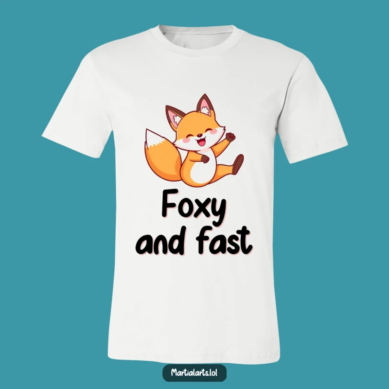 Funny Fox Flying Kick T-Shirt: Express Your Inner Acrobat!