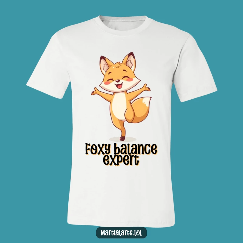 Funny Fox Yoga T-Shirt: Express Your Inner Balance in Hilarious Style