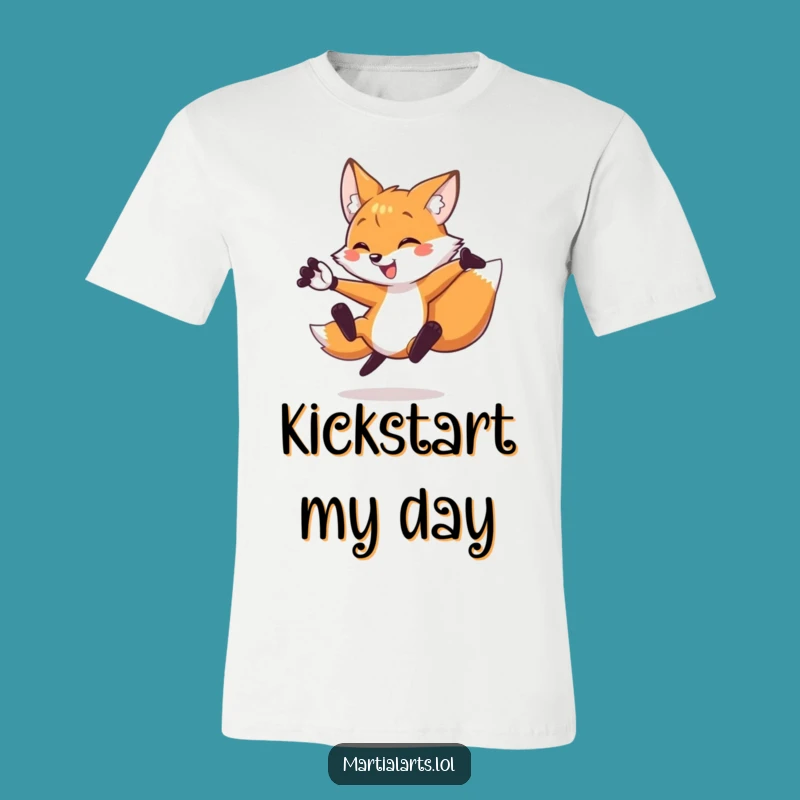 Funny Fox Kick T-Shirt: Hilarious Martial Arts Tee for Action Fans