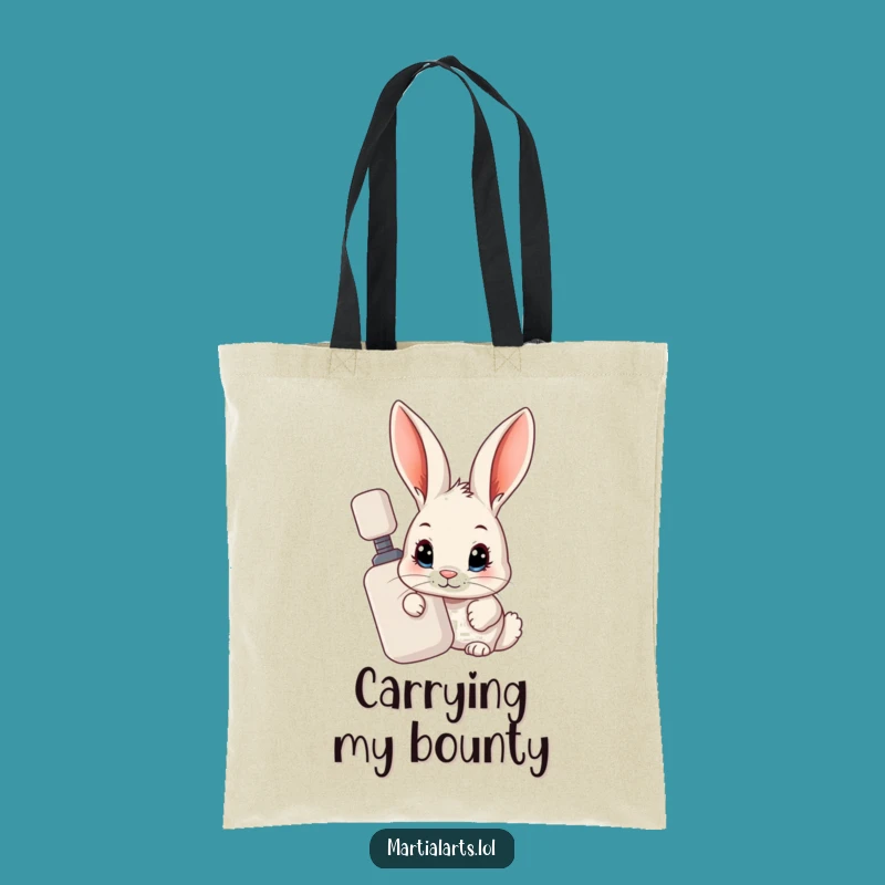 Funny Rabbit Peeking Tote Bag: Curious Accessory Gift