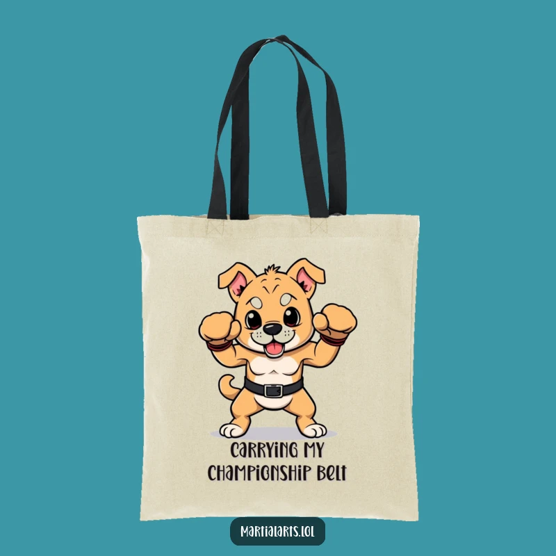 Funny Dog Boxer Tote Bag: Carry Your Victories with Hilarious Style!