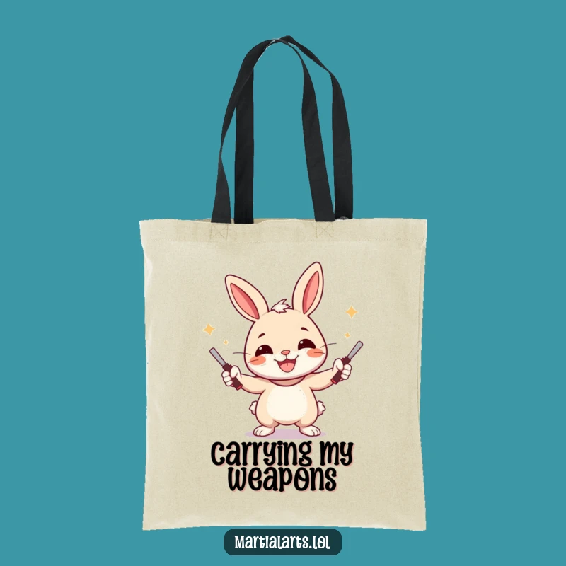 Funny Rabbit Tote Bag: Carry Your Loot with a Juggling Hare Funny Gift