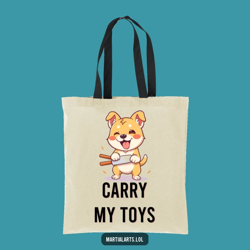 Funny Dog Chop Tote Bag: Silly Enthusiast Shopping Gift