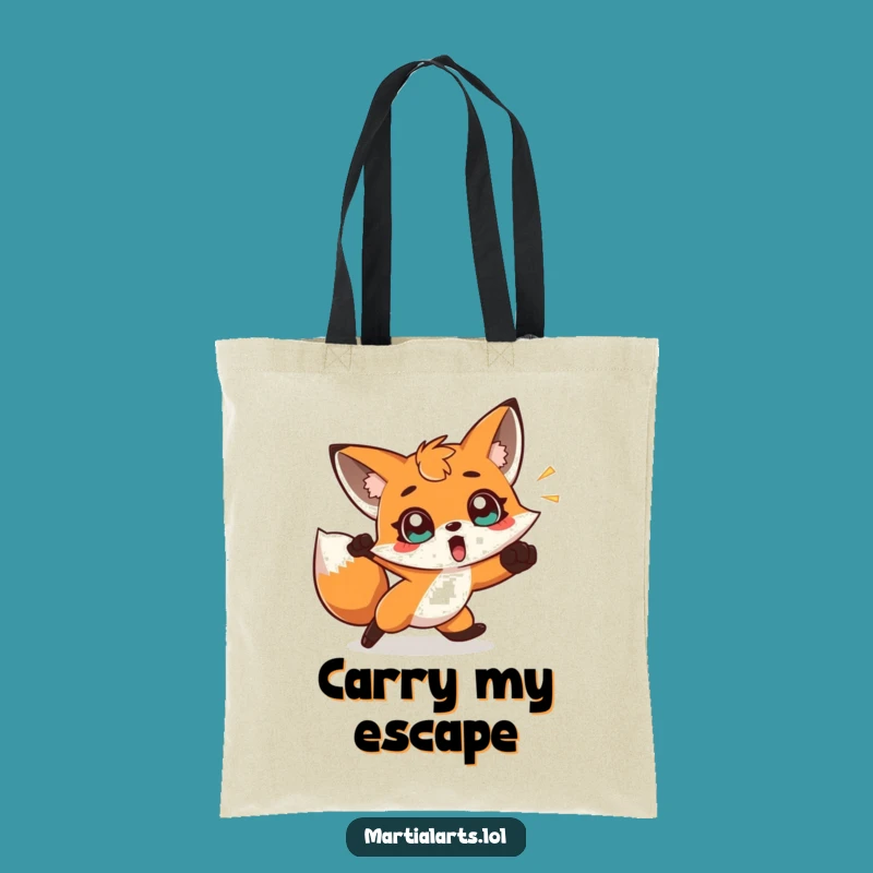 Funny Fox Dodge Tote Bag - Carry Your Essentials with Surprising Style