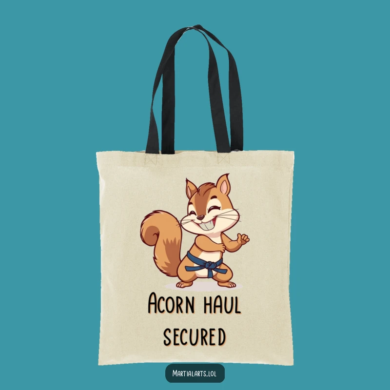 Funny Squirrel Tail Tote Bag - Grinning Fighter's Carry-All Gift