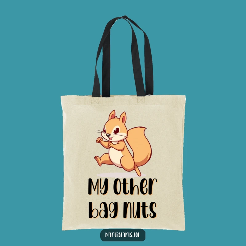 Funny Squirrel Agile Move Tote Bag: Eco-Friendly Humorous Shopping Gift