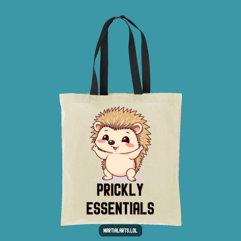 Funny Hedgehog Yoga Tote Bag - Carry Your Zen (and Laughs)